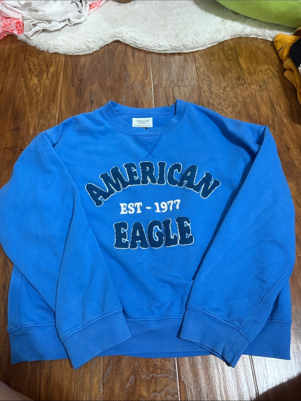 American Eagle Outfitters Royal Blue Crewneck Sweatshirt with Logo